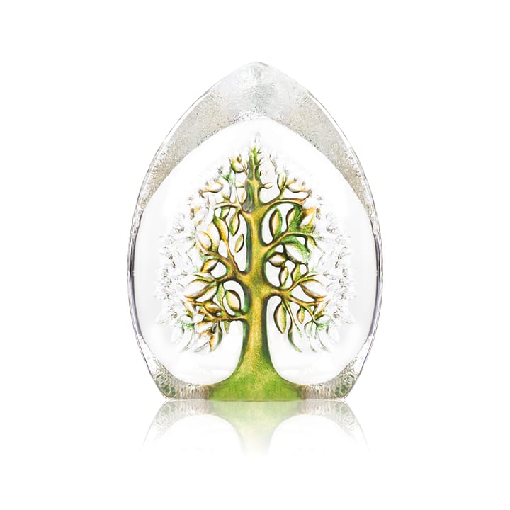 Sculpture de verre vert-jaune Yggdrasil - Grand - Målerås Glasbruk