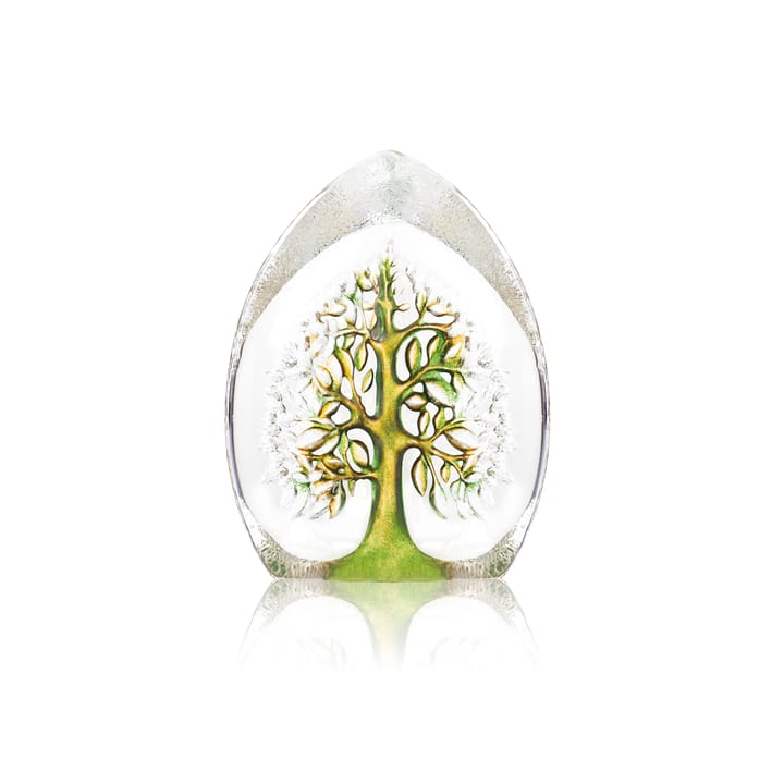 Sculpture de verre vert-jaune Yggdrasil - Petit - Målerås Glasbruk