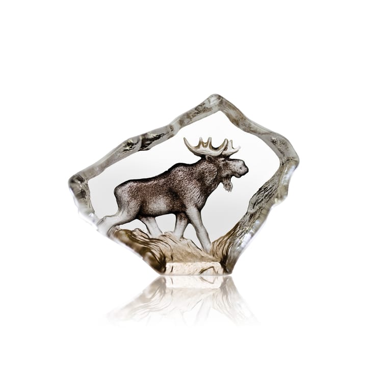 Sculpture Moose en verre - 7x5 cm - Målerås glasbruk