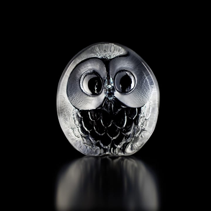 Sculpture Wildlife hibou, transparent Målerås Glasbruk