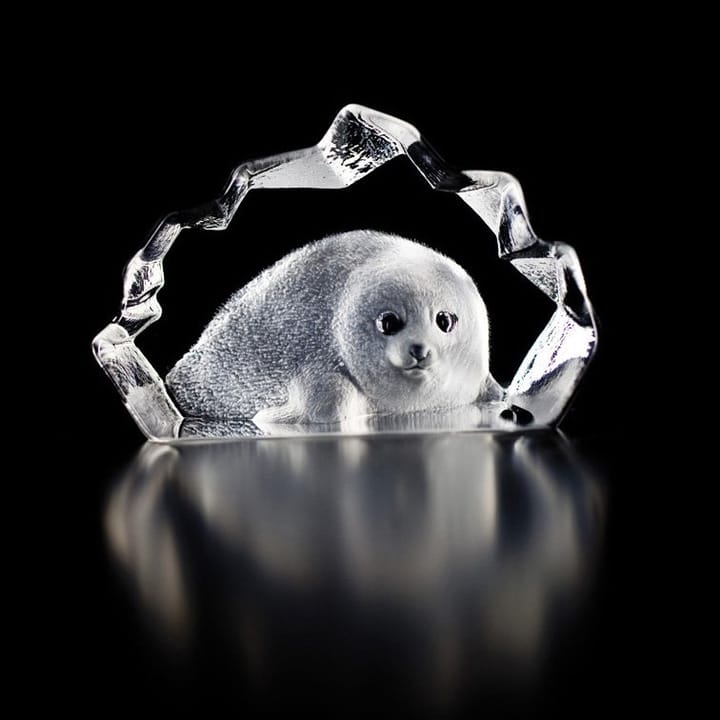 Sculpture Wildlife Seal - verre - Målerås Glasbruk