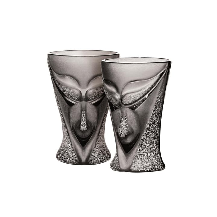 Verres à shooters Rackarn - lot de 2 - noir - lot de 2 - Målerås glasbruk