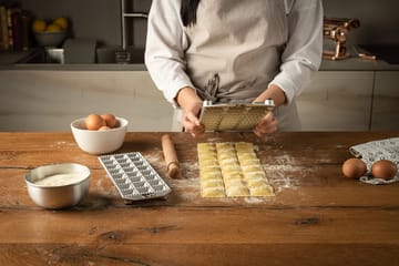 Marcato moule à raviolis carrés avec rouleau - 24 pièces - Marcato