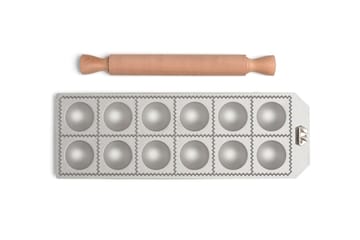 Marcato moule à raviolis ronds avec rouleau - 12 pièces - Marcato