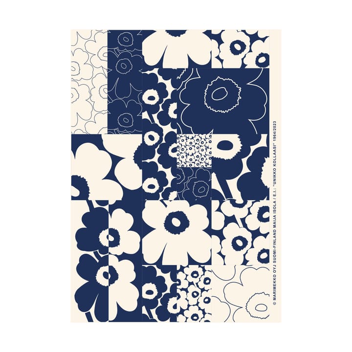 Affiche Unikko Kollasi 50x70 cm, Off-white-dark blue Marimekko