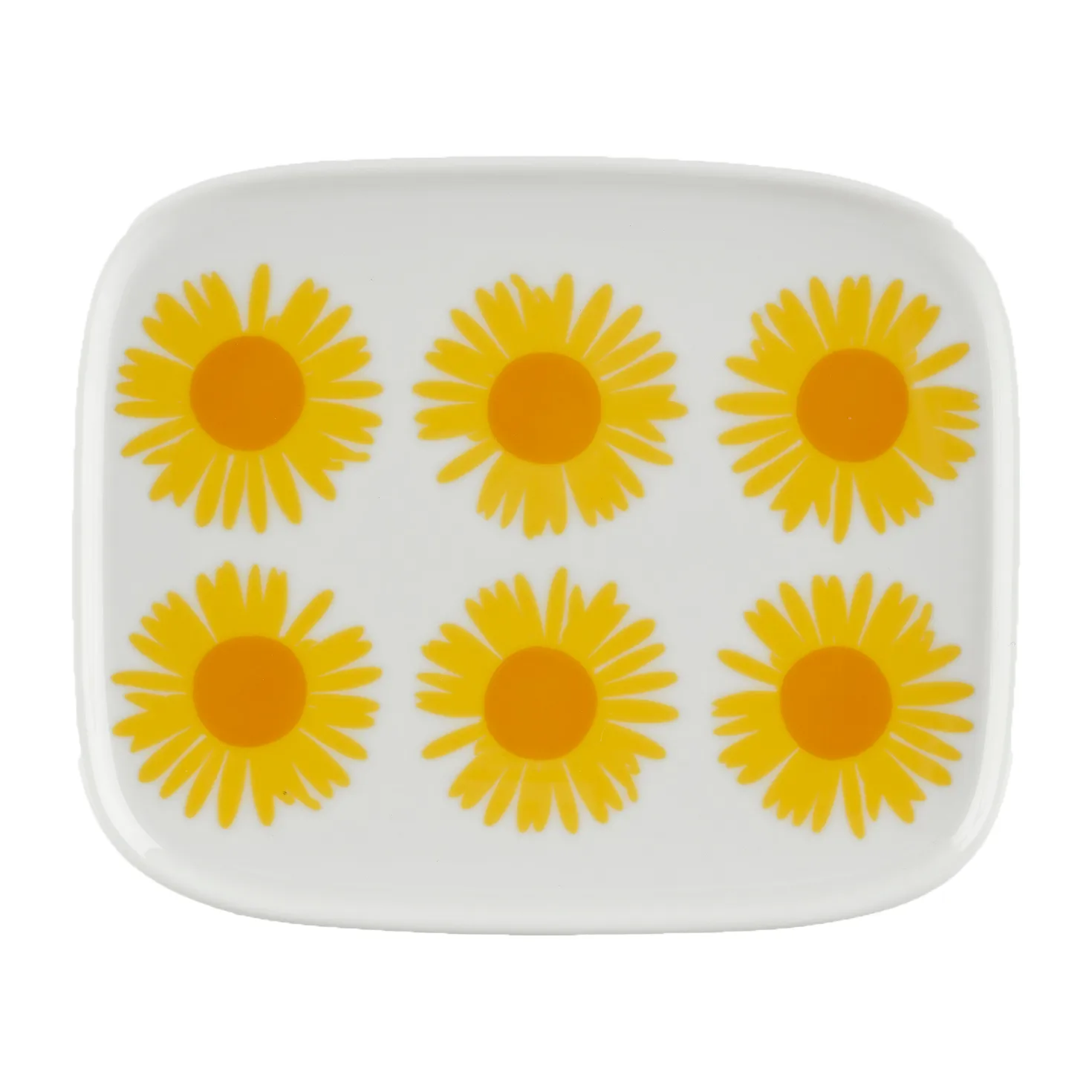 Assiette Auringonkukka 12x15 cm, Jaune-blanc Marimekko