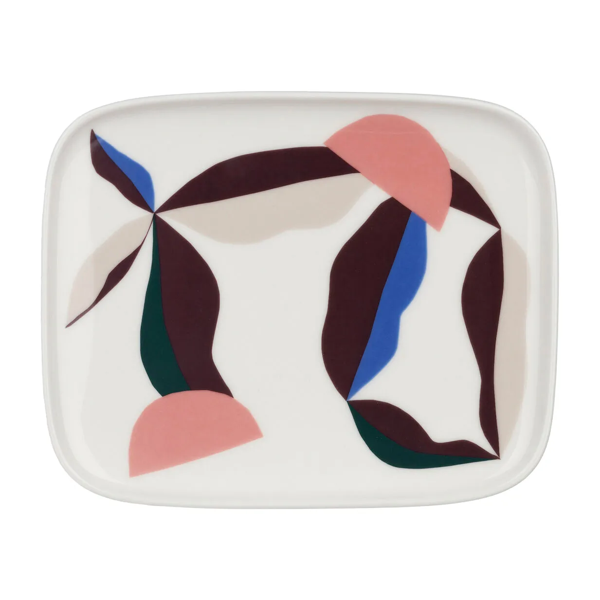 Assiette Berry 15x12 cm, White-blue-powder-darkwine Marimekko