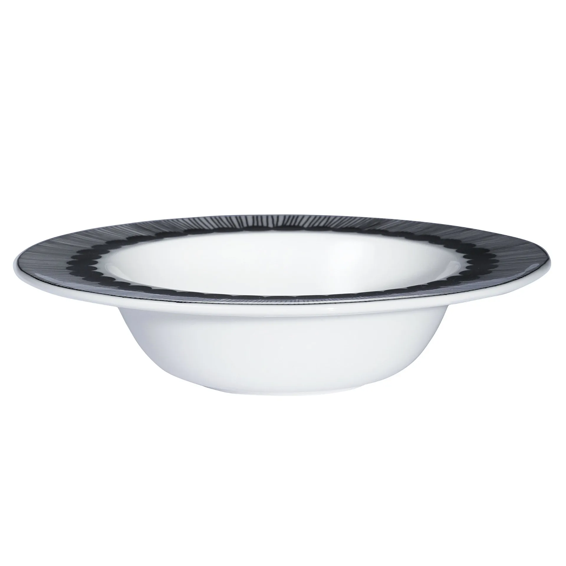 Assiette creuse Siirtolapuutarha Ø 20 cm, noir-blanc Marimekko