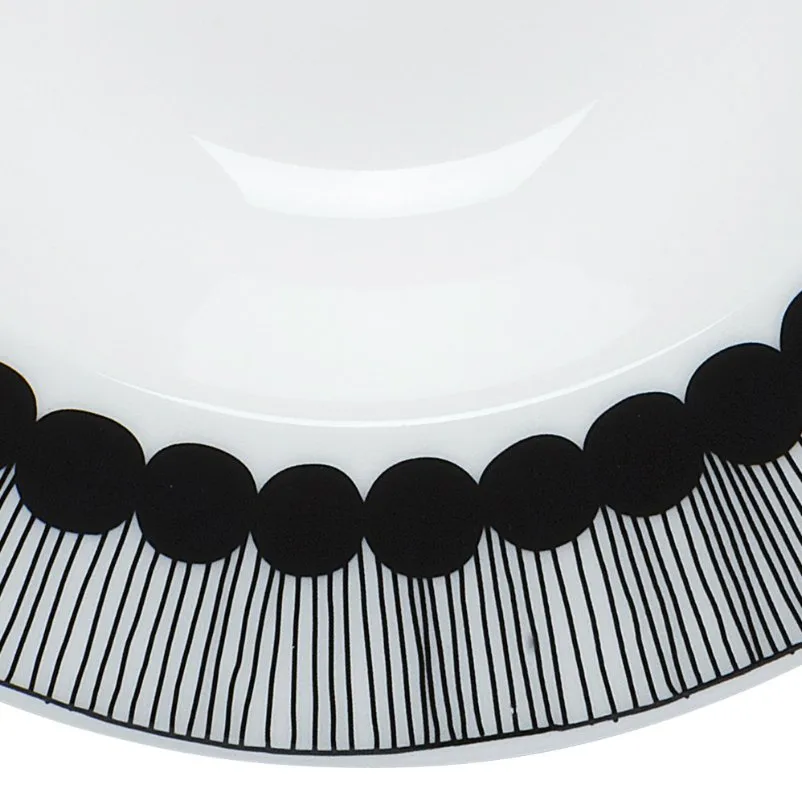 Assiette creuse Siirtolapuutarha Ø 20 cm, noir-blanc Marimekko