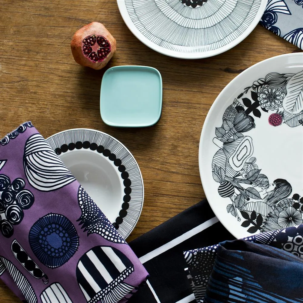 Assiette creuse Siirtolapuutarha Ø 20 cm, noir-blanc Marimekko