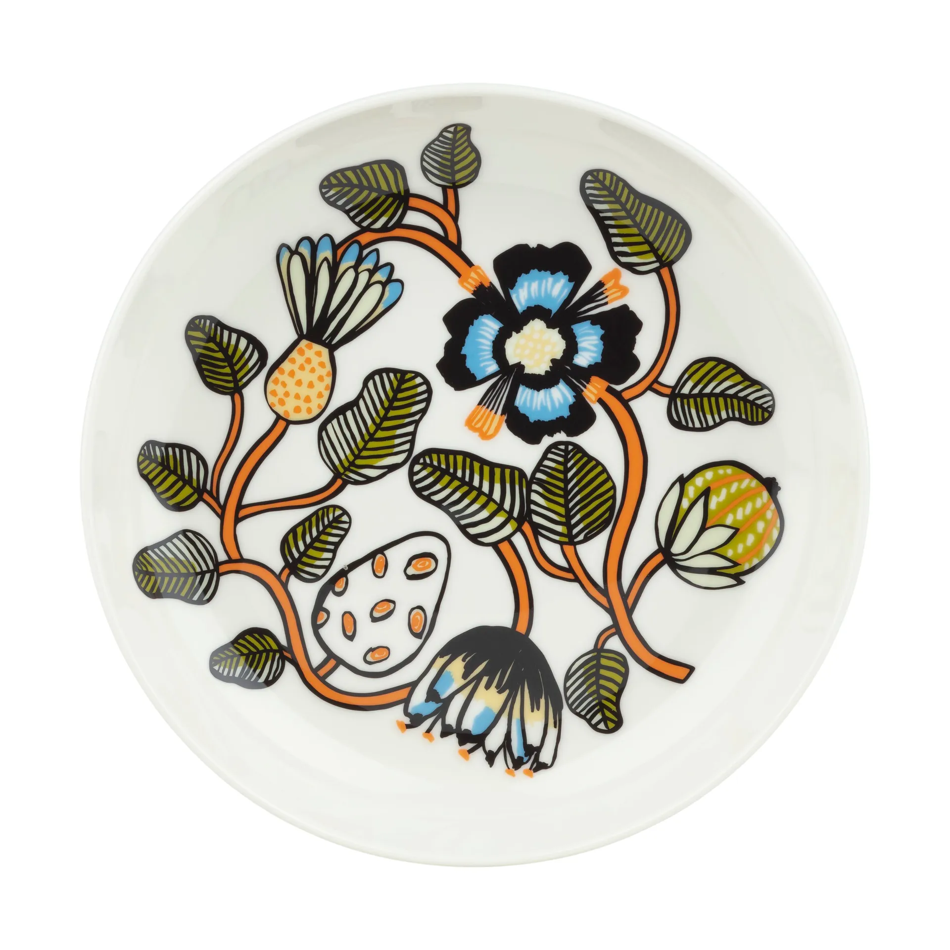Assiette creuse Tiara Ø20,5 cm, White-warm orange-green Marimekko