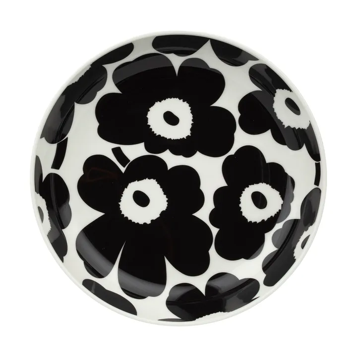 Assiette creuse Unikko Ø20,5 cm - Black-white - Marimekko
