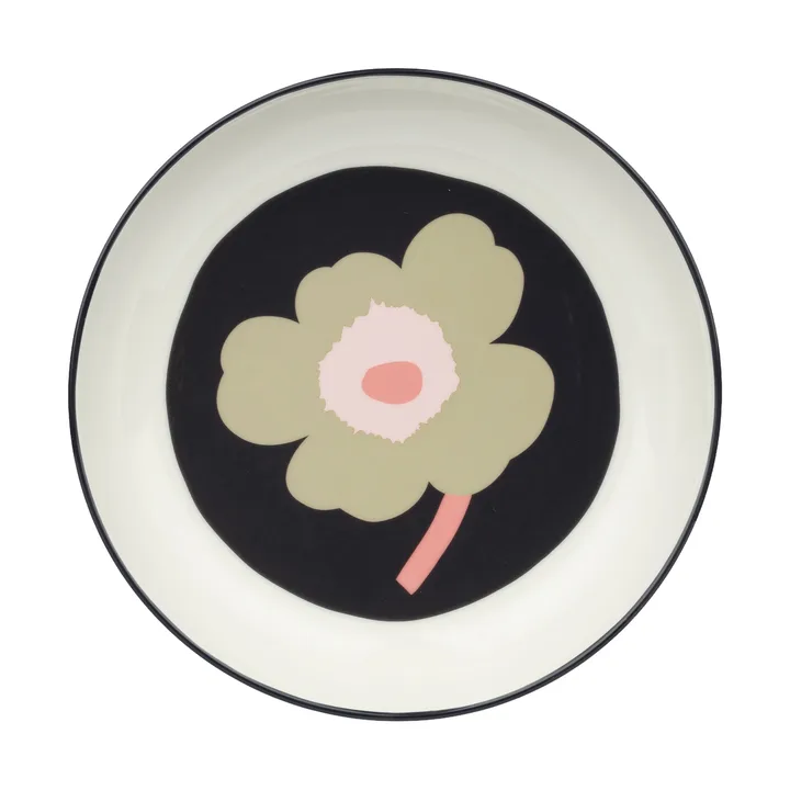 Assiette creuse Unikko Ø20,5 cm - Off white-charcoal-sand-pink - Marimekko