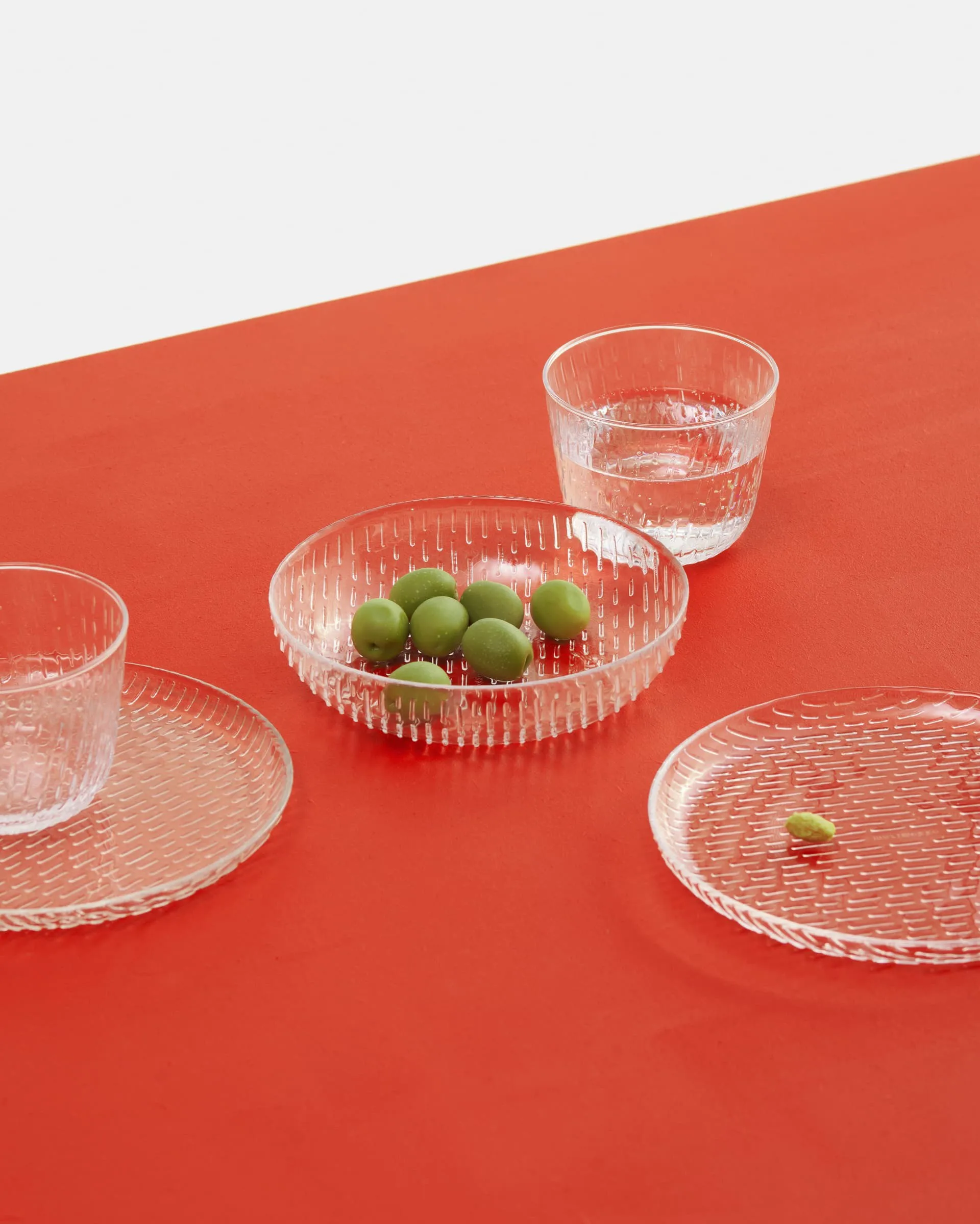 Assiette en verre Syksy Ø17 cm lot de 2, Clear Marimekko