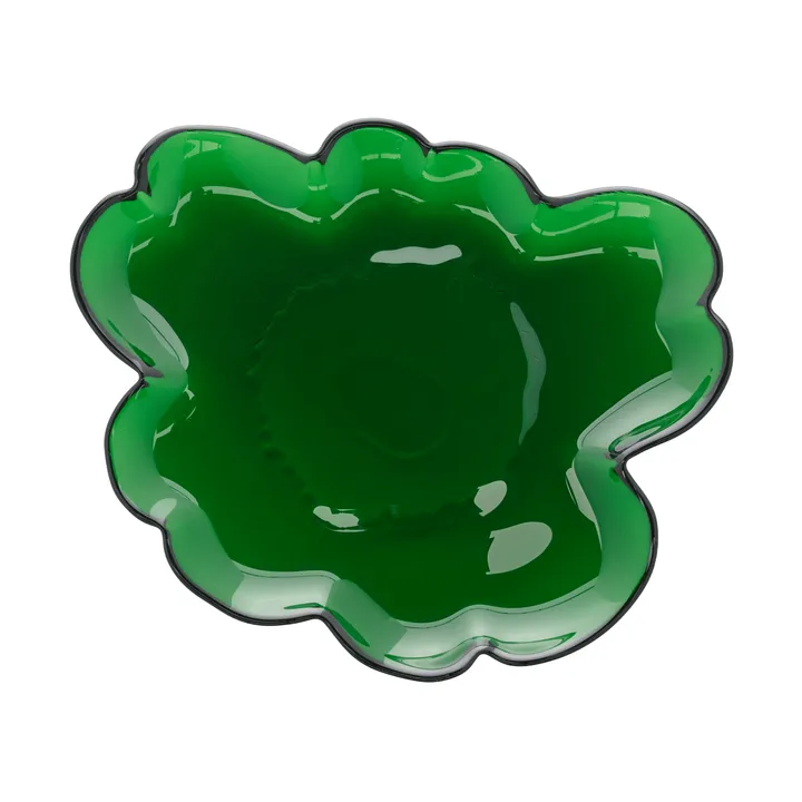 Assiette en verre Unikko 20 cm - Vert - Marimekko