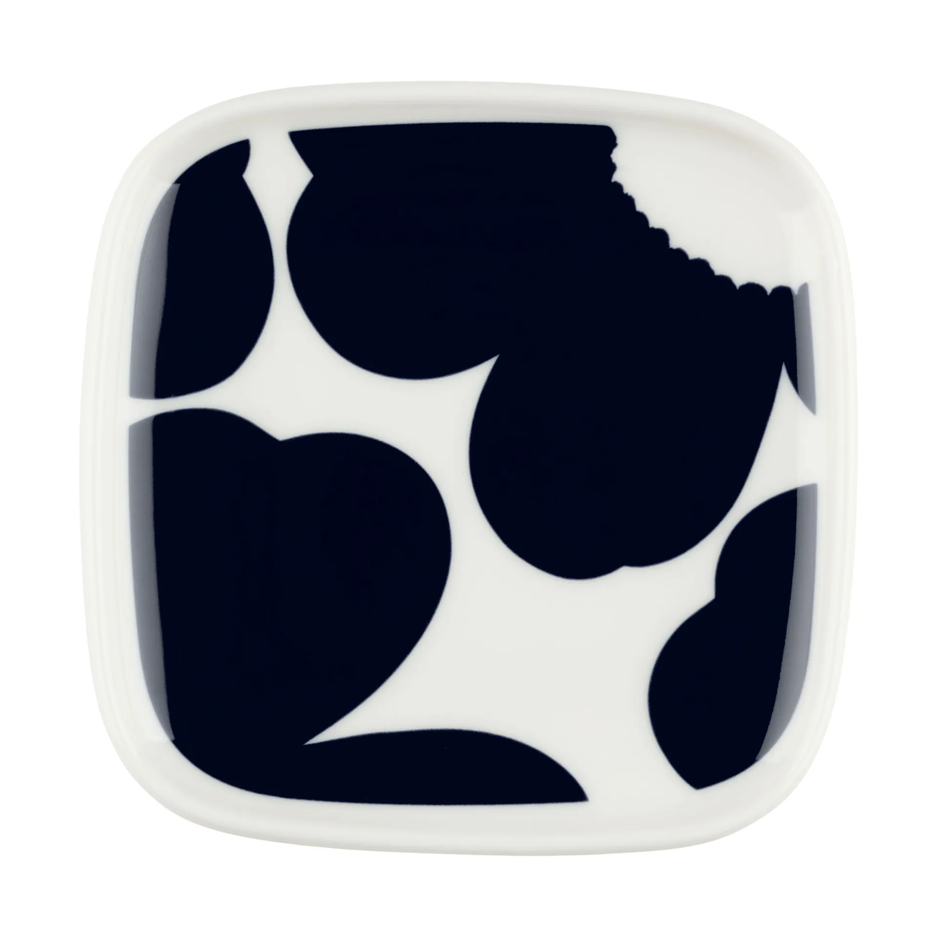 Assiette Iso Unikko 10x10 cm, White-dark blue Marimekko