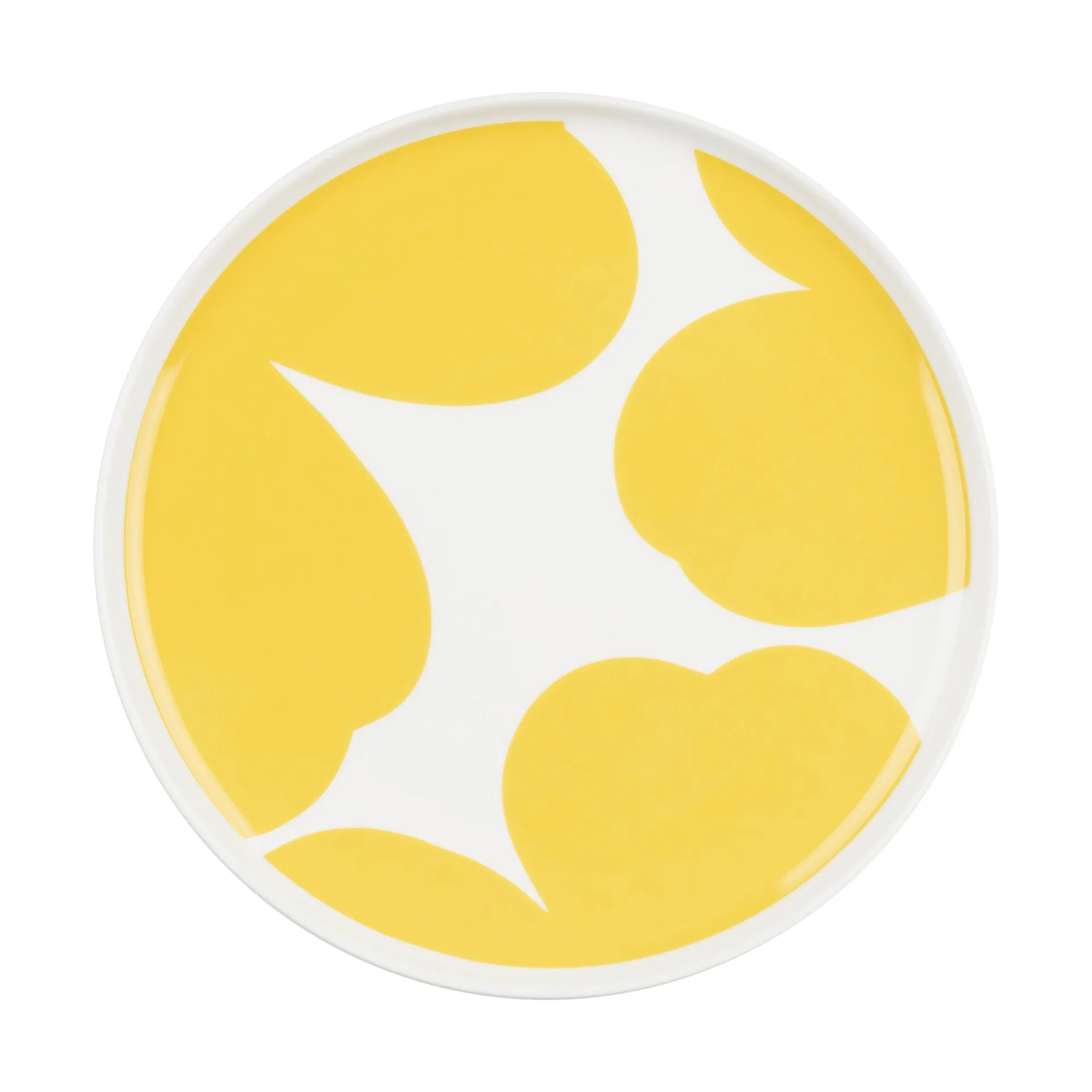 Assiette Iso Unikko Ø20 cm, White-spring yellow Marimekko