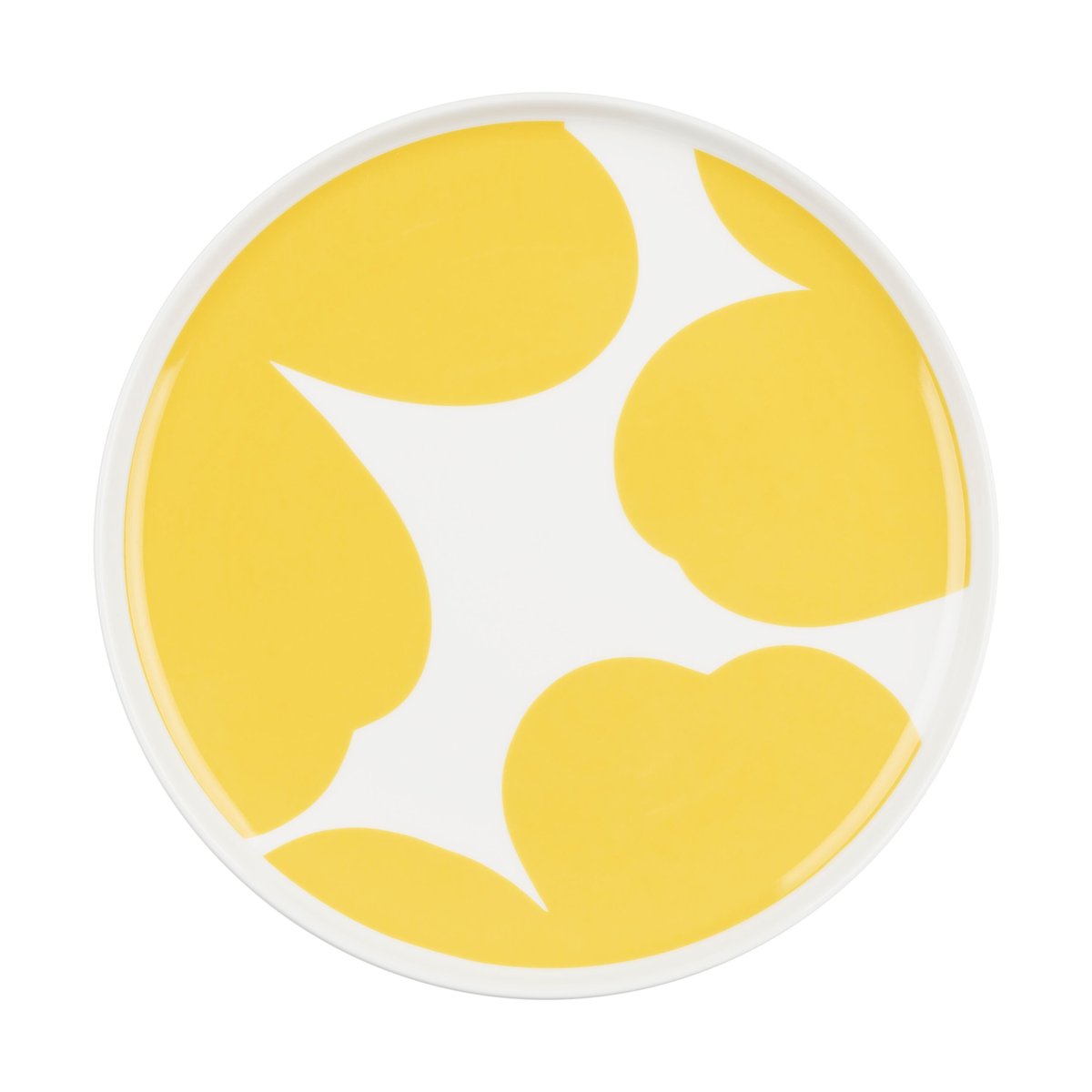marimekko assiette iso unikko ø20 cm white-spring yellow
