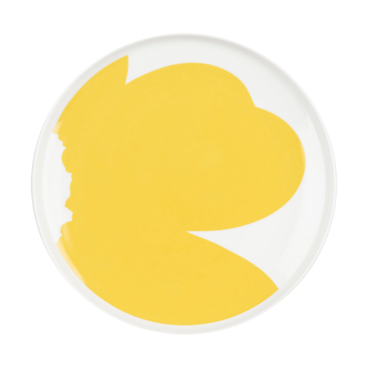 marimekko assiette iso unikko ø25 cm white-spring yellow