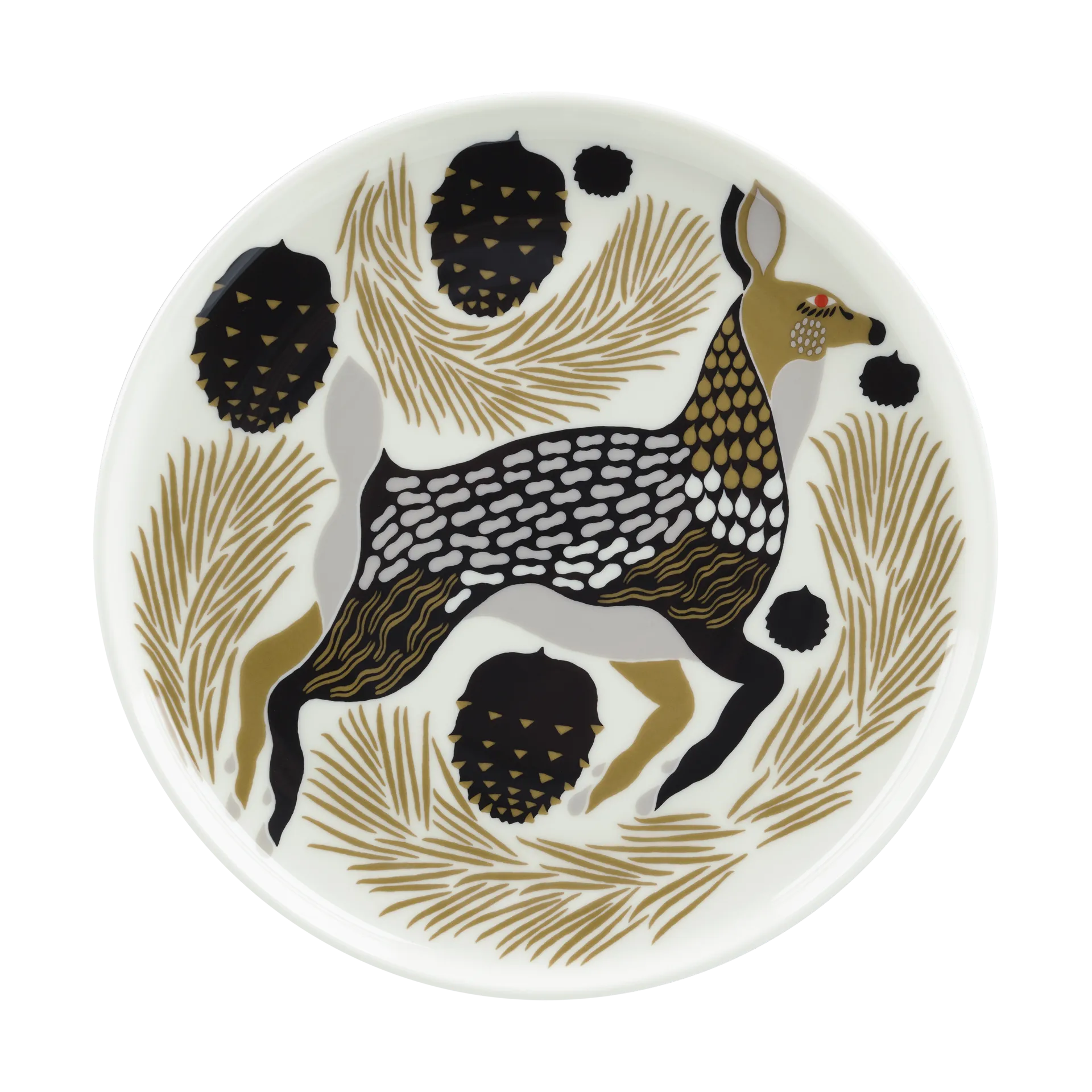 Assiette Peura Ø20 cm, White-coal-mud-light grey Marimekko