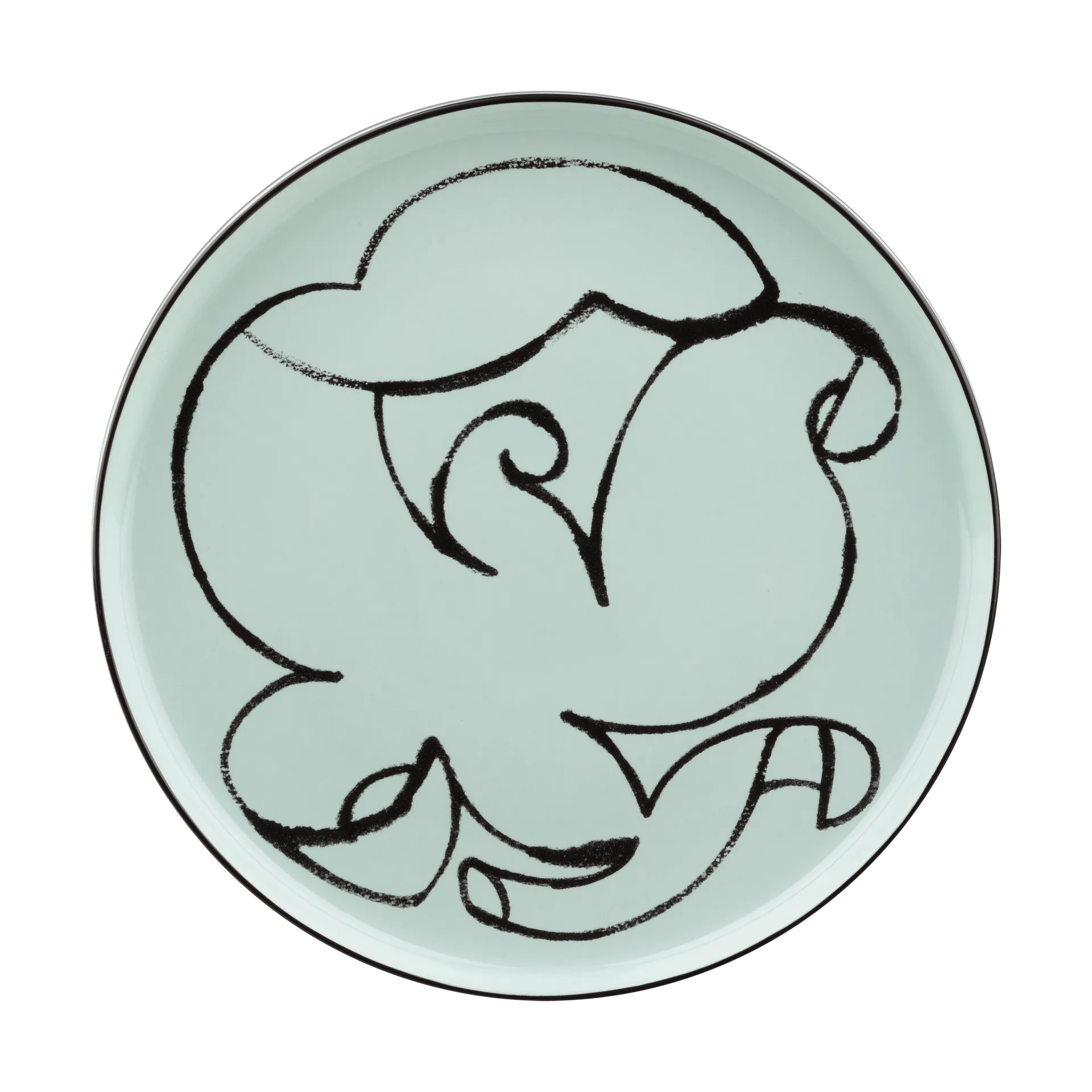 Assiette Pistilla Ø20 cm, Mint-black Marimekko