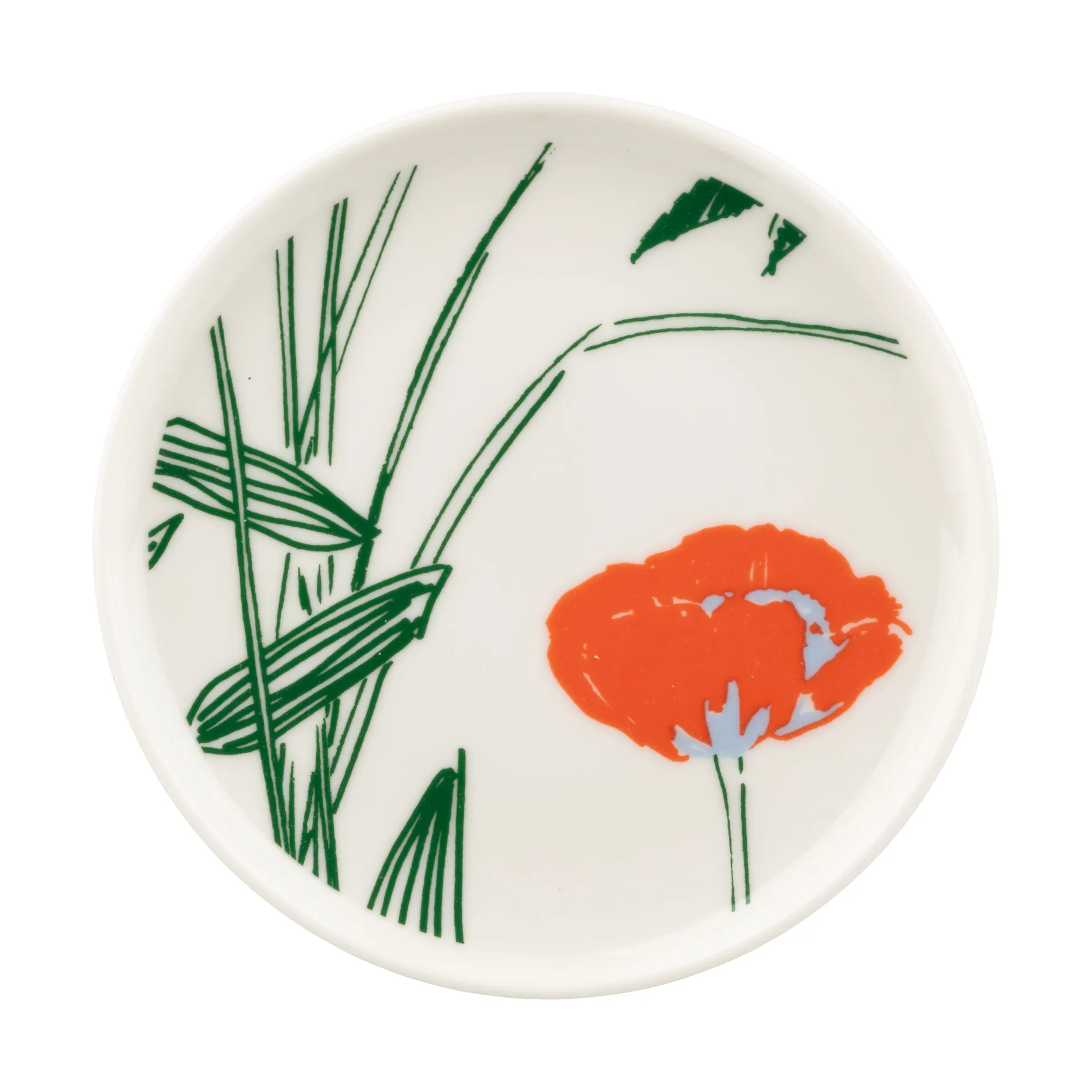 Assiette Puutarhakutsut Ø13,5 cm, White-green-orange Marimekko
