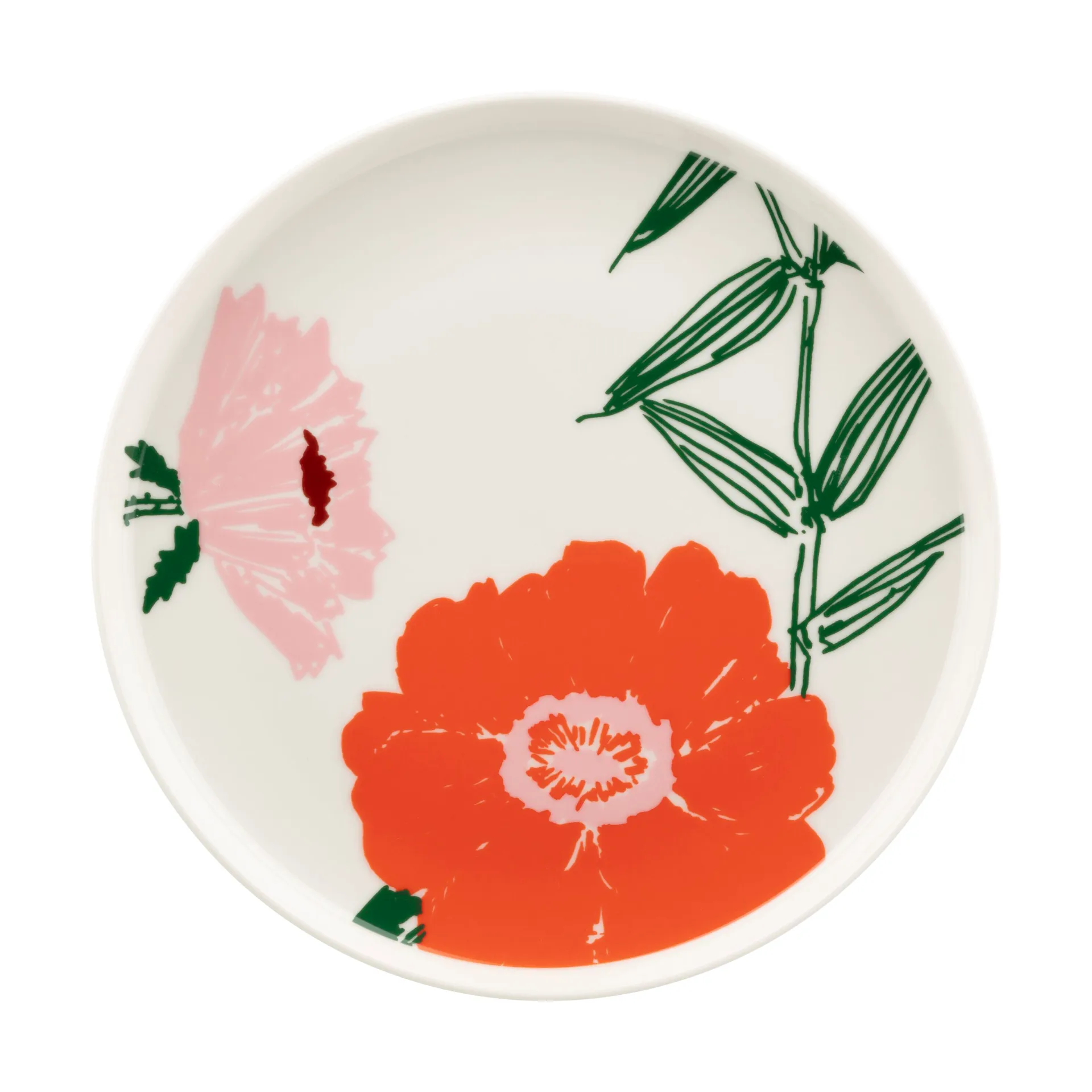 Assiette Puutarhakutsut Ø20 cm, White-green-orange Marimekko