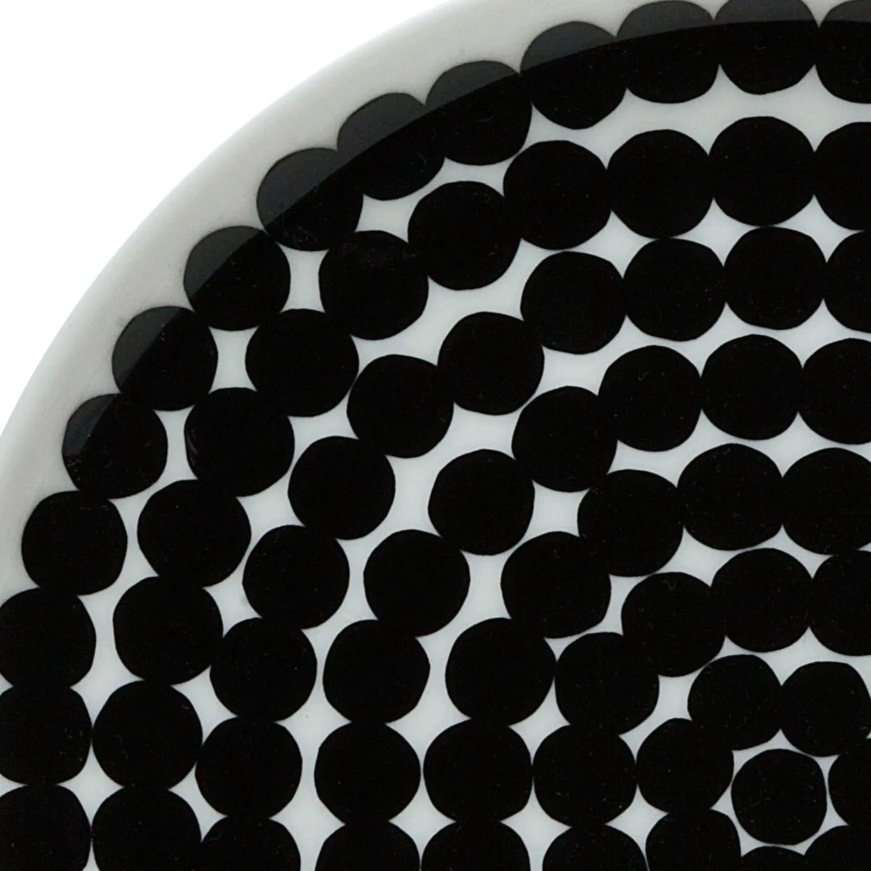 Assiette Räsymatto 20 cm, lot de 6 noir-blanc,  Marimekko