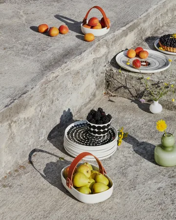 Assiette Räsymatto 20 cm, lot de 6 noir-blanc - Marimekko