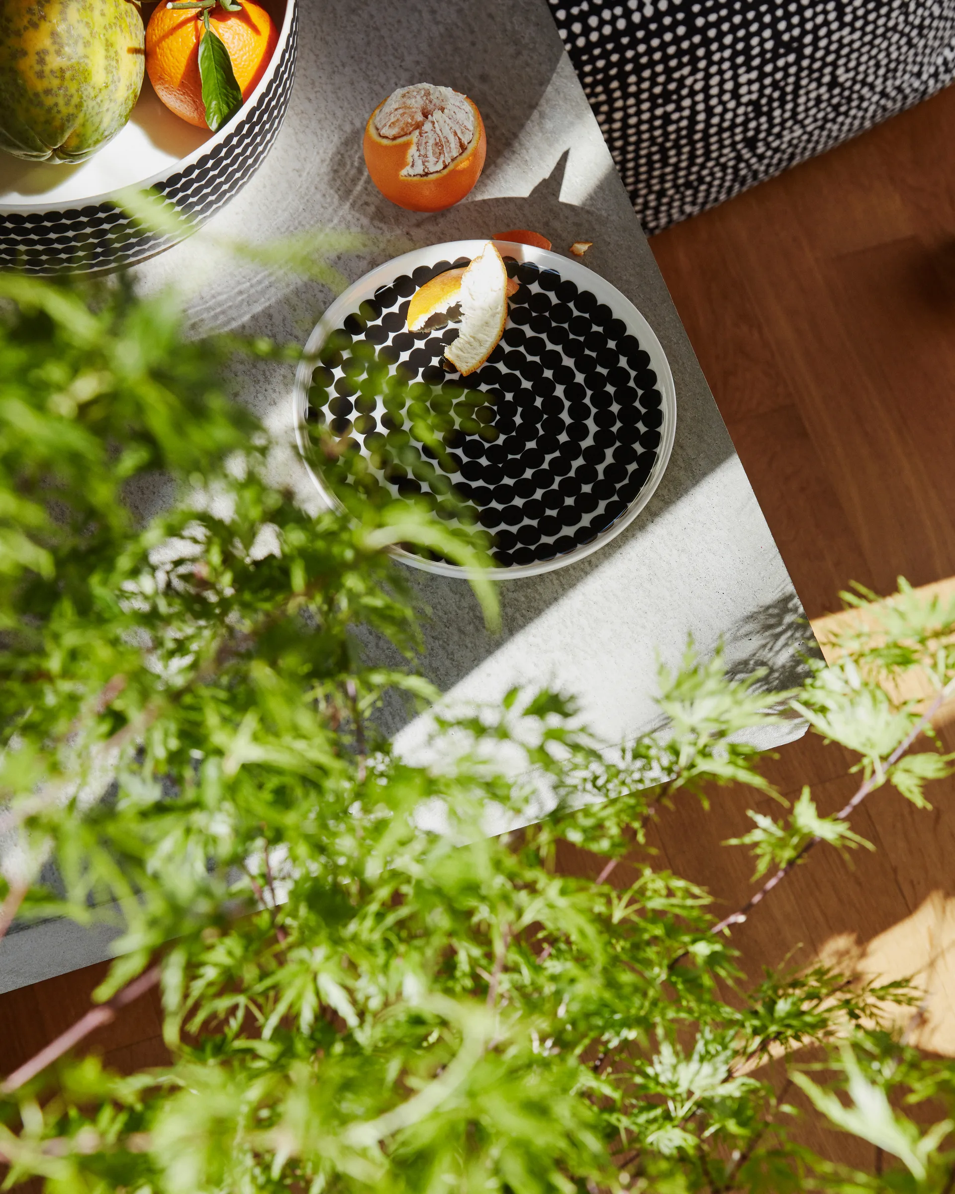 Assiette Räsymatto 20 cm, lot de 6 noir-blanc Marimekko