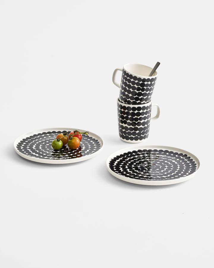 Assiette Räsymatto Ø 20 cm - noir-blanc - Marimekko