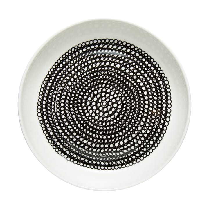Assiette Räsymatto Ø20,5 cm - Blanc-noir - Marimekko