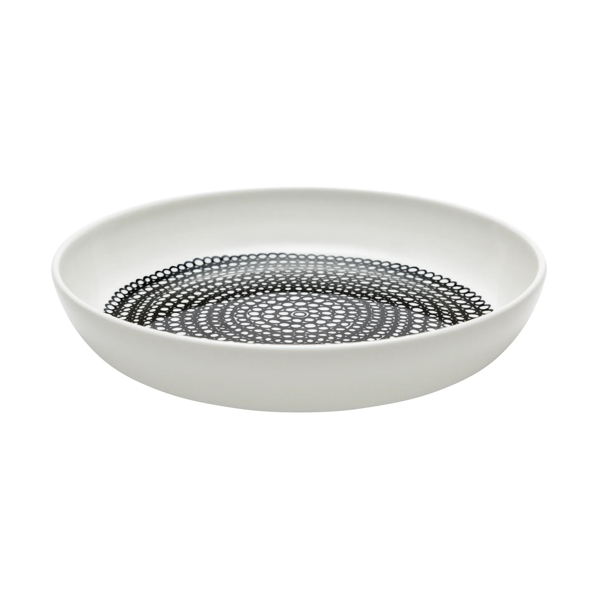 Assiette Räsymatto Ø20,5 cm, Blanc-noir Marimekko