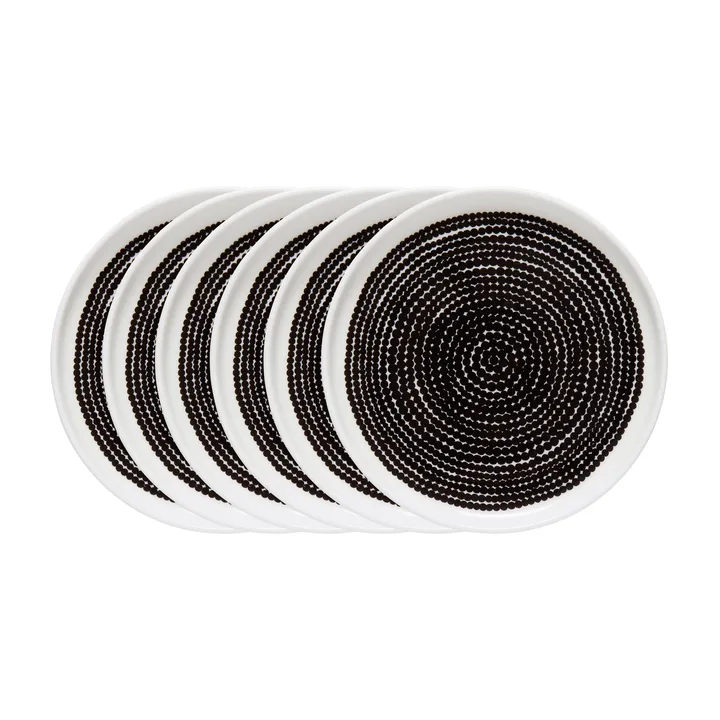 Assiette Räsymatto Ø 25 cm – 6 pièces petits points - Marimekko