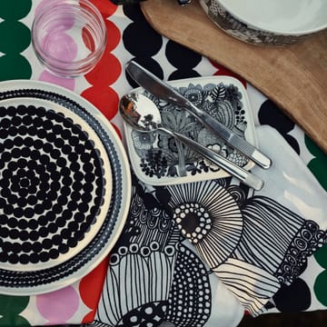 Assiette Räsymatto Ø 25 cm - noir-blanc - Marimekko