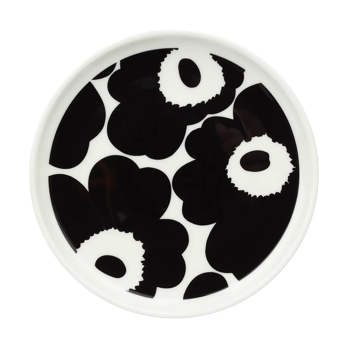Assiette Unikko Ø13,5 cm, Black-White Marimekko