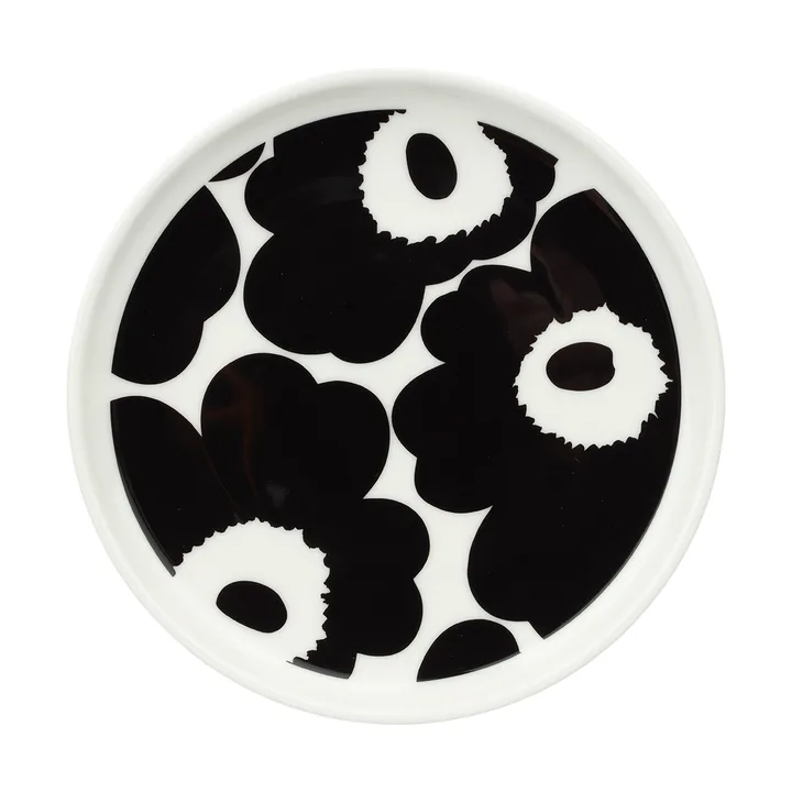 Assiette Unikko Ø13,5 cm - Black-White - Marimekko