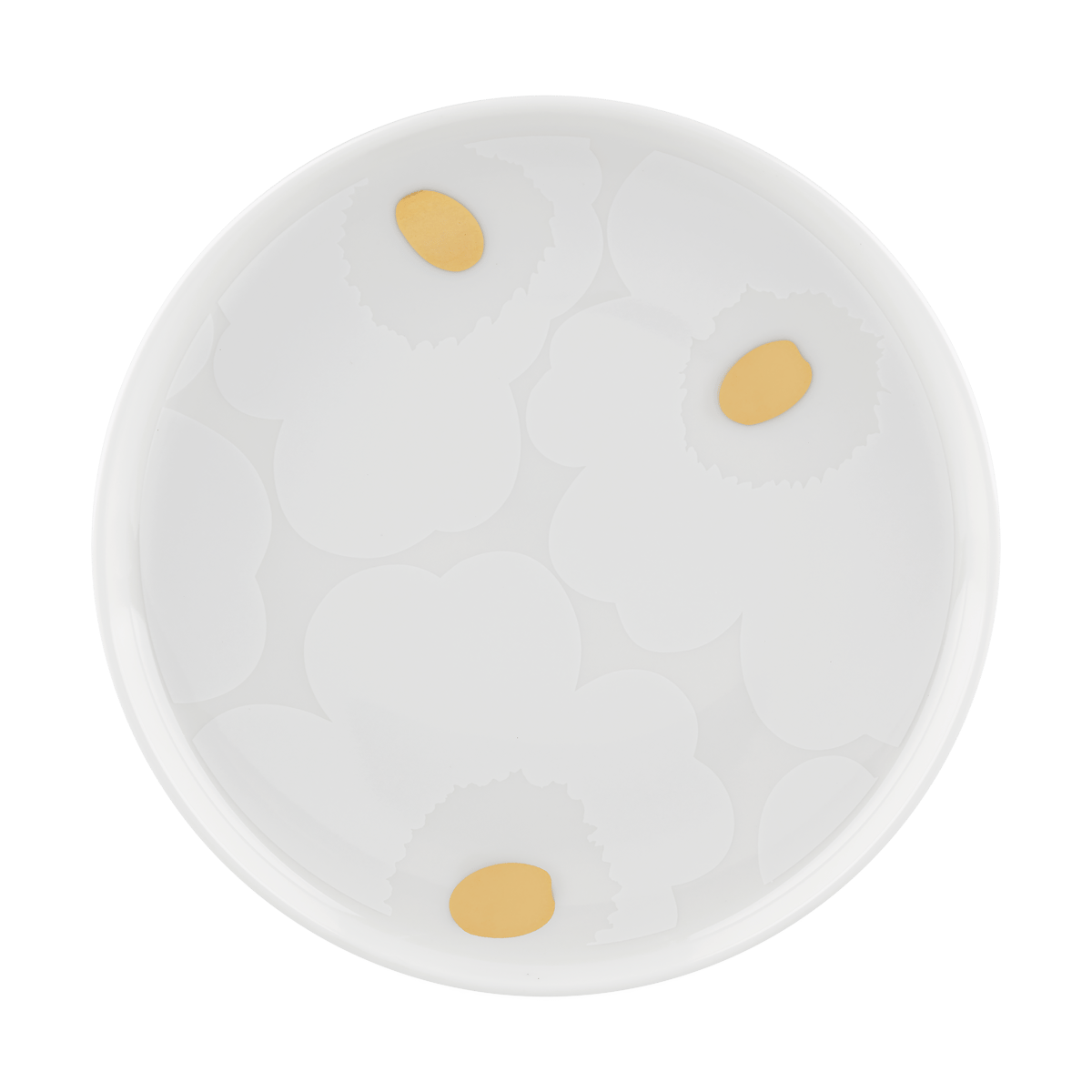 marimekko assiette unikko ø13,5 cm white-gold