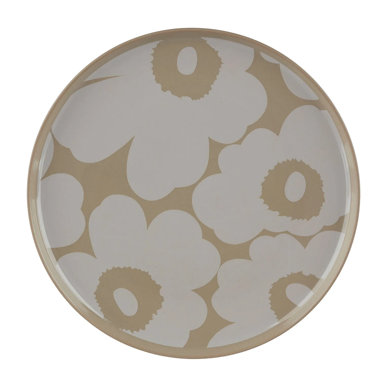 Assiette Unikko Ø20 cm, terra-blanc Marimekko