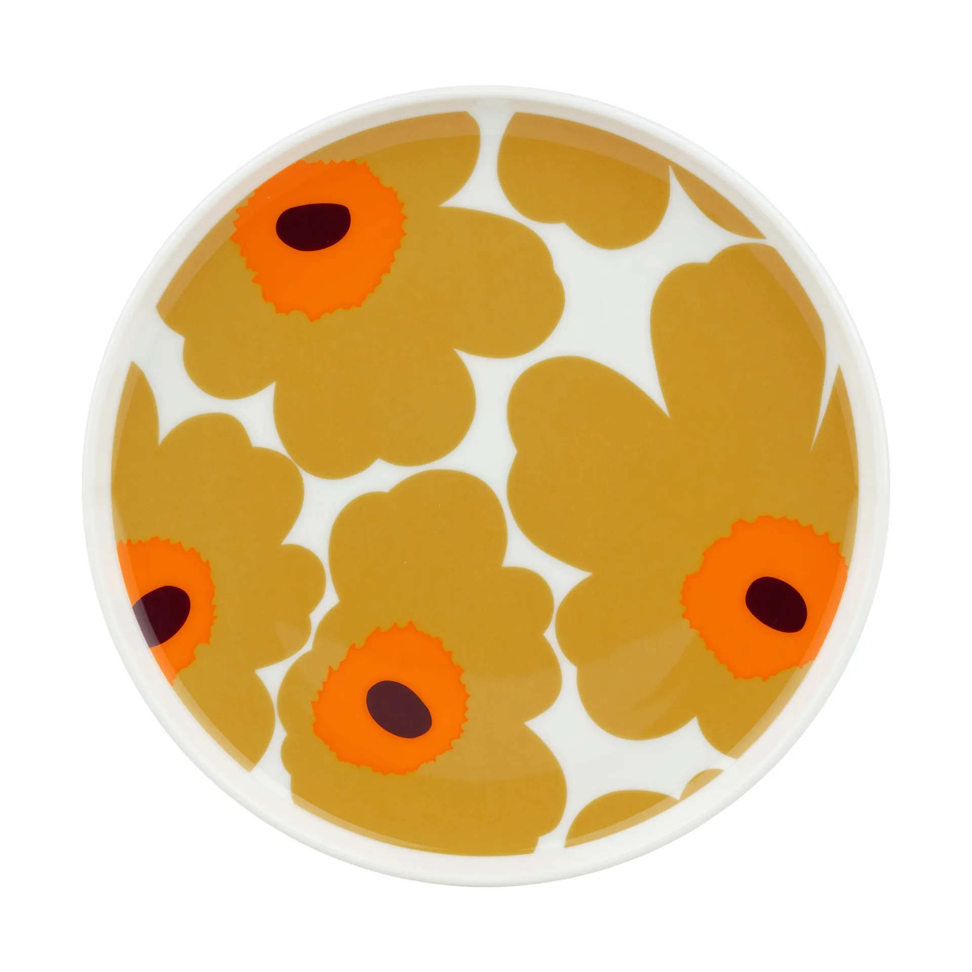 Assiette Unikko Ø20 cm, White-caramel-warm orange Marimekko