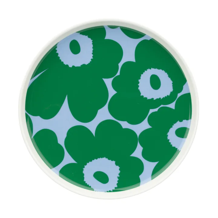 Assiette Unikko Ø20 cm - White-green-light blue - Marimekko