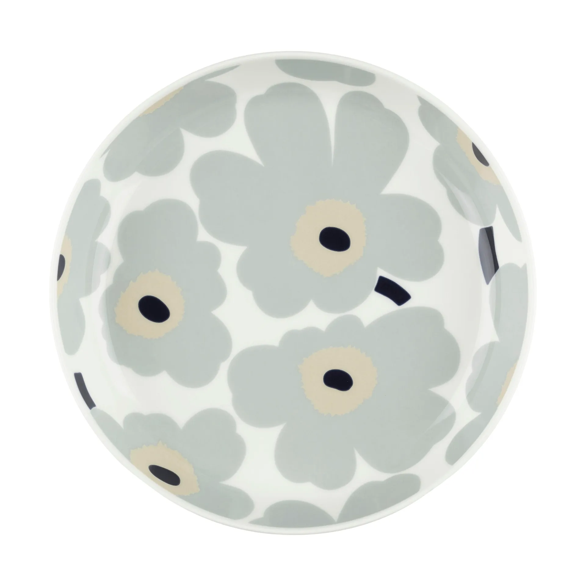Assiette Unikko Ø20,5 cm, White-light grey-sand-dark blue Marimekko