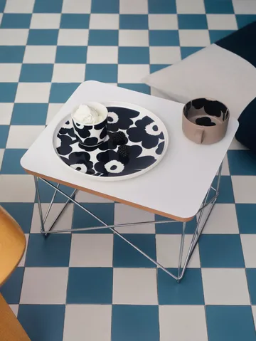 Assiette Unikko Ø25 cm - Blanc-bleu foncé - Marimekko