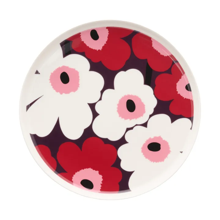 Assiette Unikko Ø25 cm - White-plum-cranberry-pink - Marimekko
