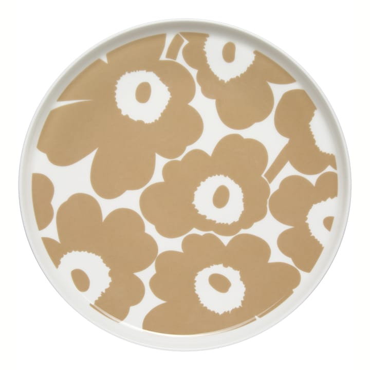 Assiette Unikko beige-blanc - Ø25 cm - Marimekko