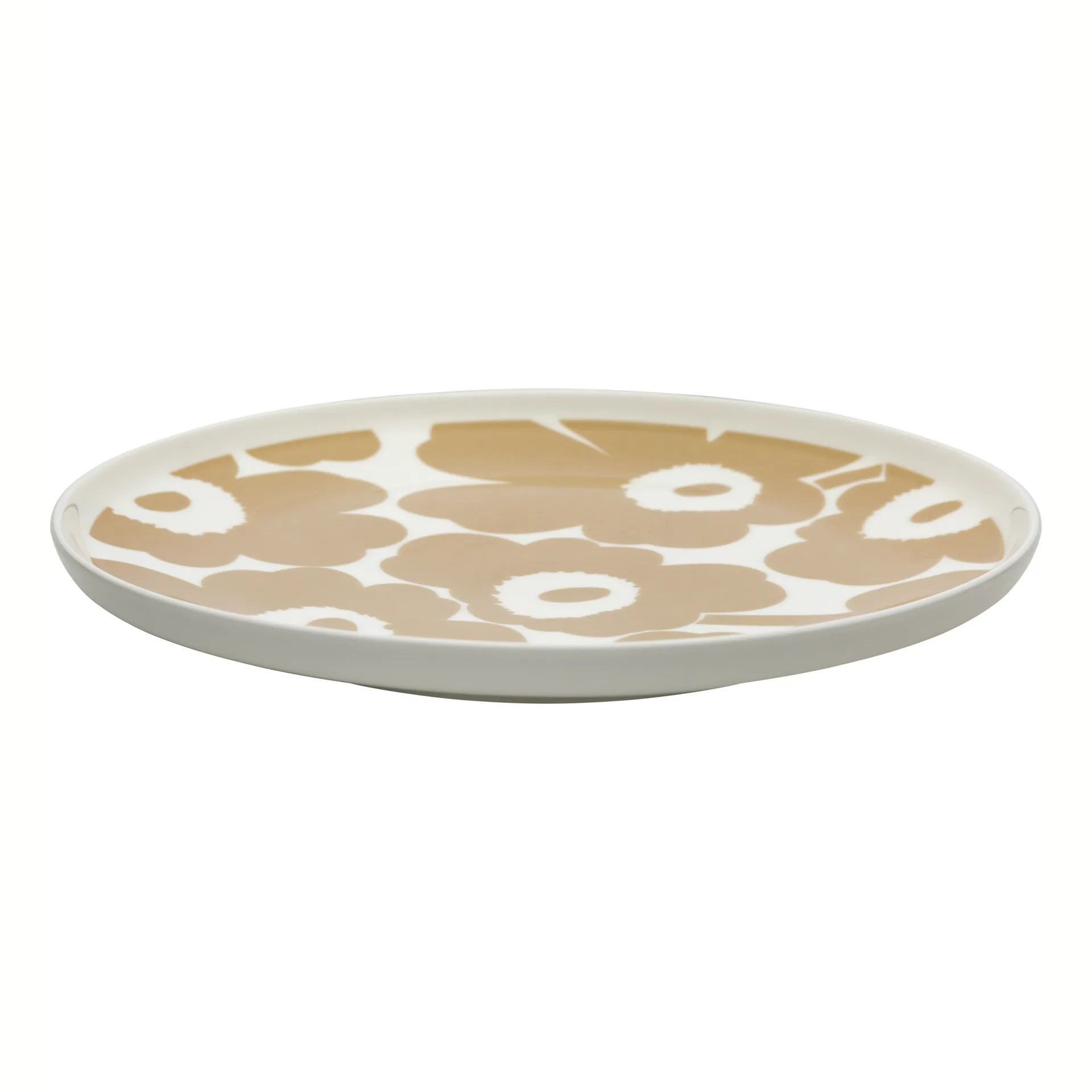 Assiette Unikko beige-blanc, Ø25 cm Marimekko