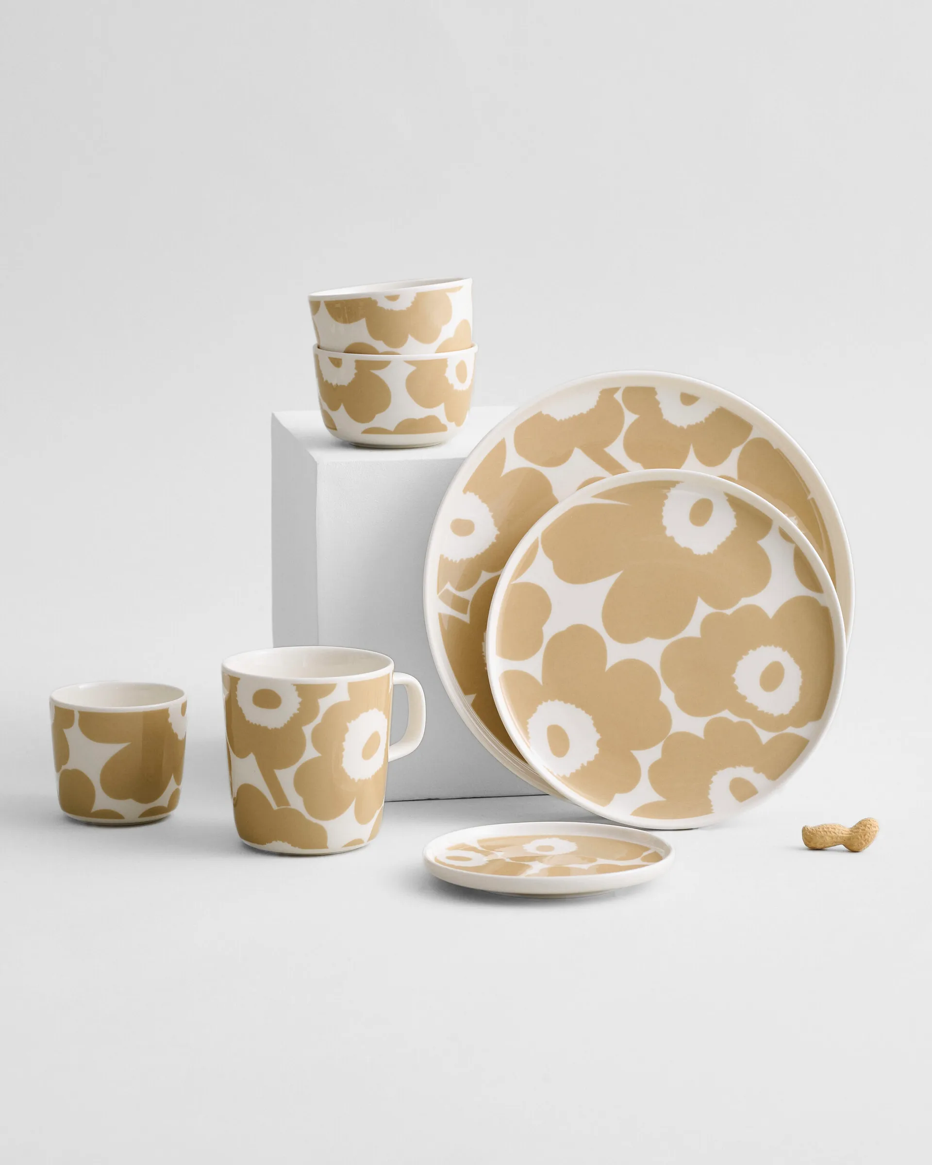 Assiette Unikko beige-blanc, Ø25 cm Marimekko