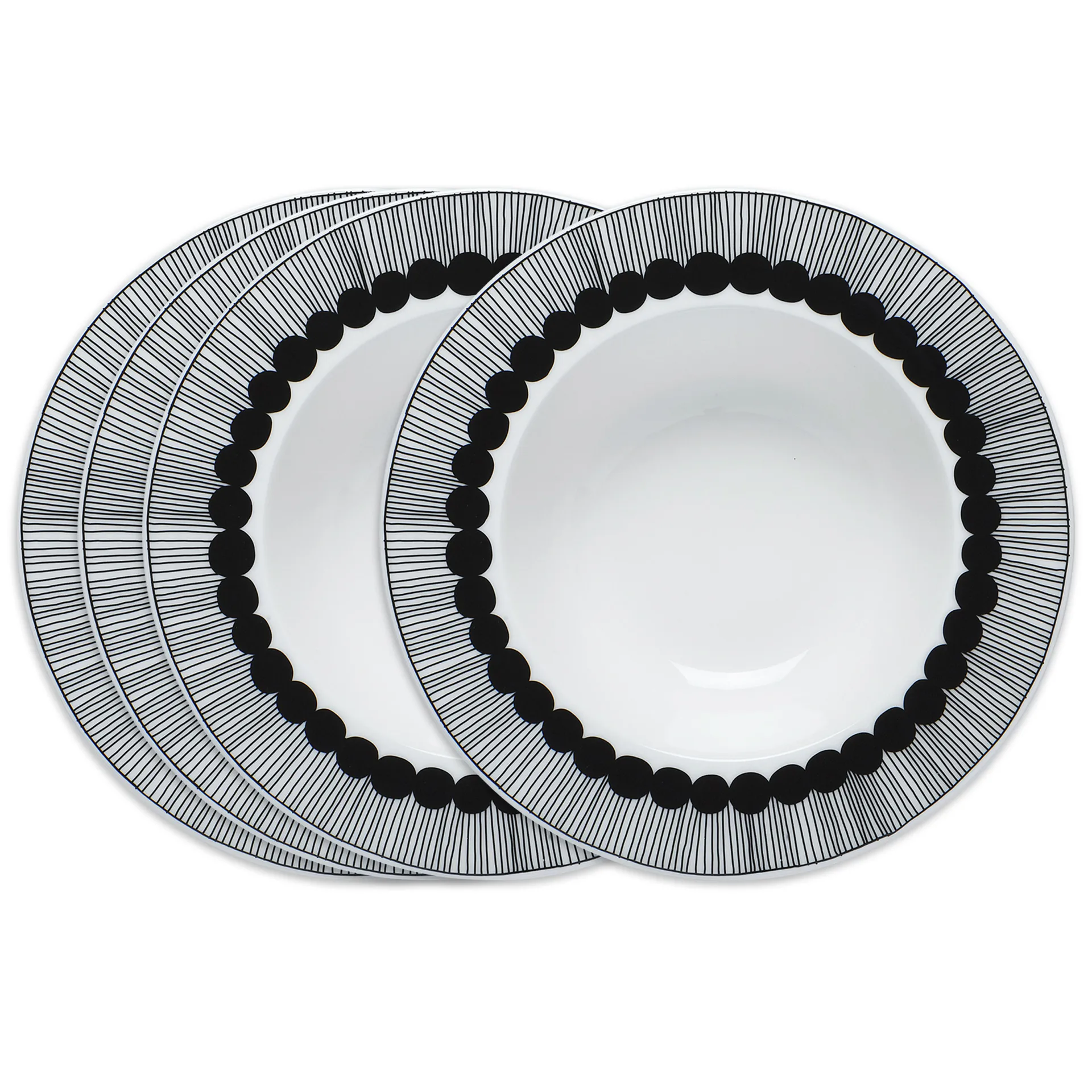 Assiettes creuses Siirtolapuutarha Ø 20 cm lot de 4,  Marimekko