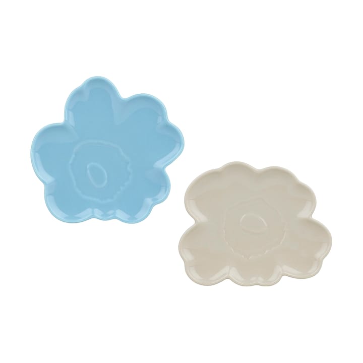 Assiettes Unikko Shape 2 pièces - Forget-me-not, stoneware - Marimekko