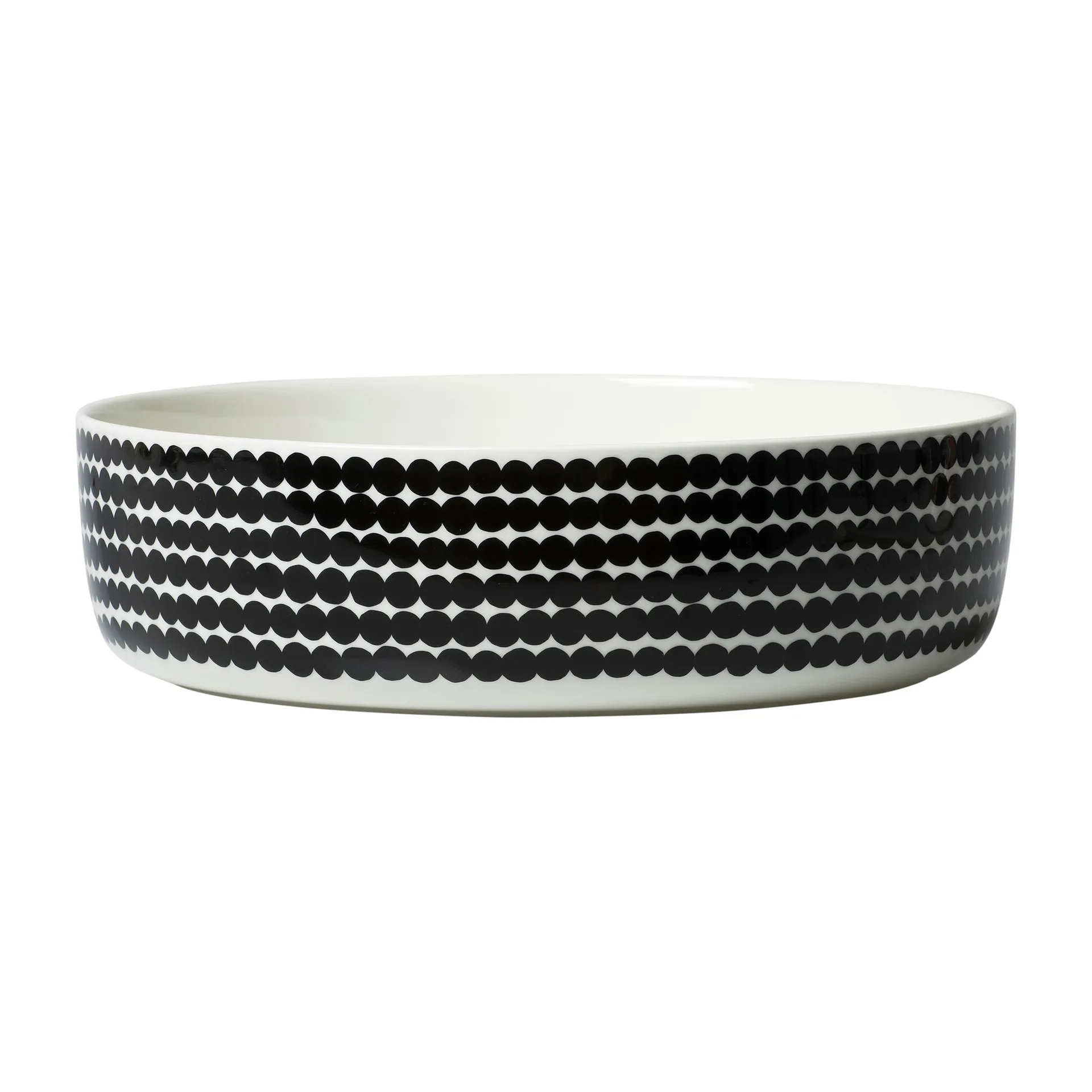 Bol de service Oiva Räsymatto 3 L, Blanc-noir Marimekko